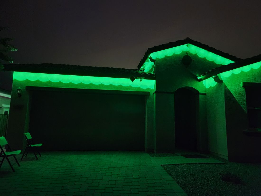 Outdoor accent lighting installed by Ready & Abel LLC